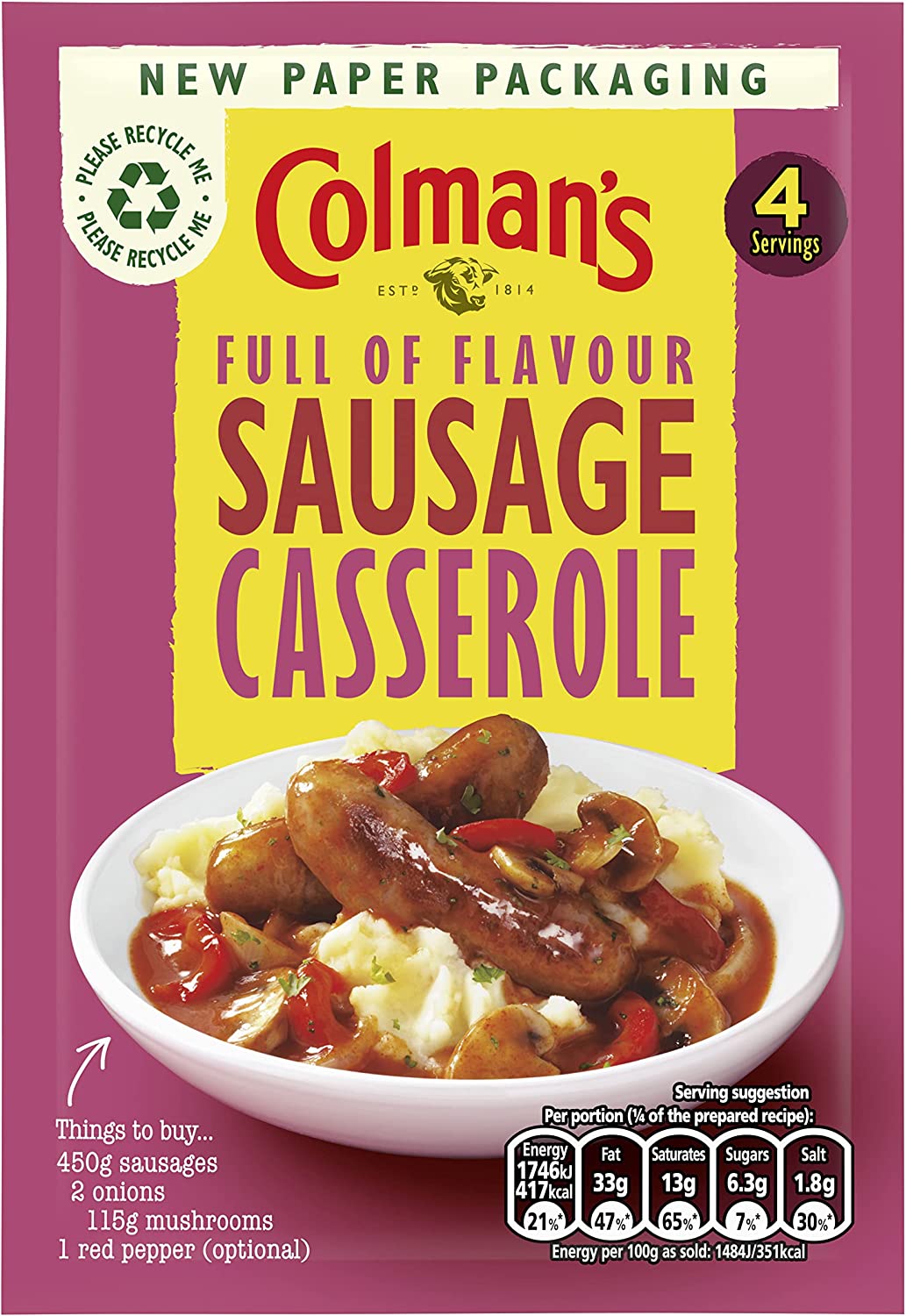 Colmans sausage casserole